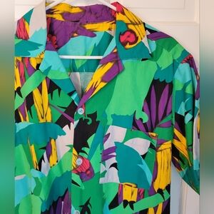 Colorful Vintage Tropical Men's Shirt